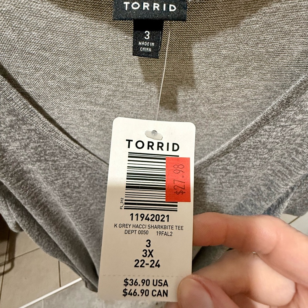 Torrid Heather Gray Short Sleeve Tee - Picture 2 of 5